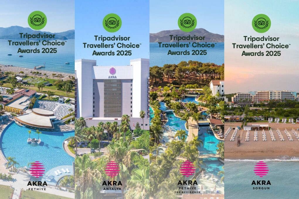 Akra Hotels’in 4 oteli dünyanın en iyileri arasında