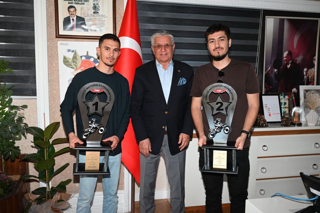 Enduro sporcularından Başkan Topaloğlu’na ziyaret