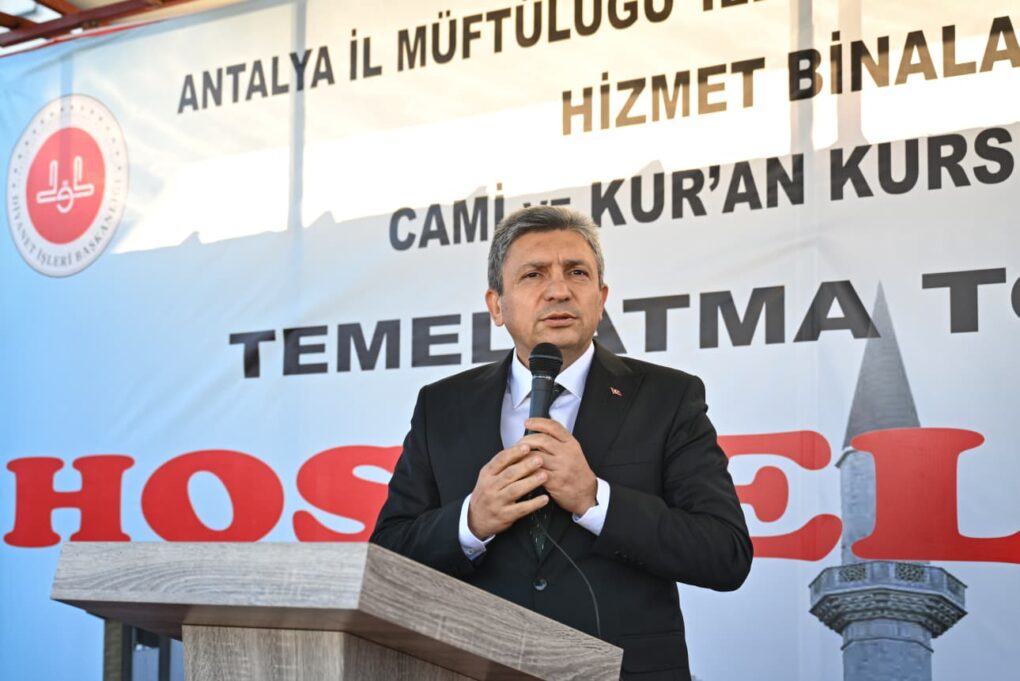 ANTALYA’DA MÜFTÜLÜK HİZMET BİNALARI İLE CAMİ PROJESİNİN TEMELİ ATILDI