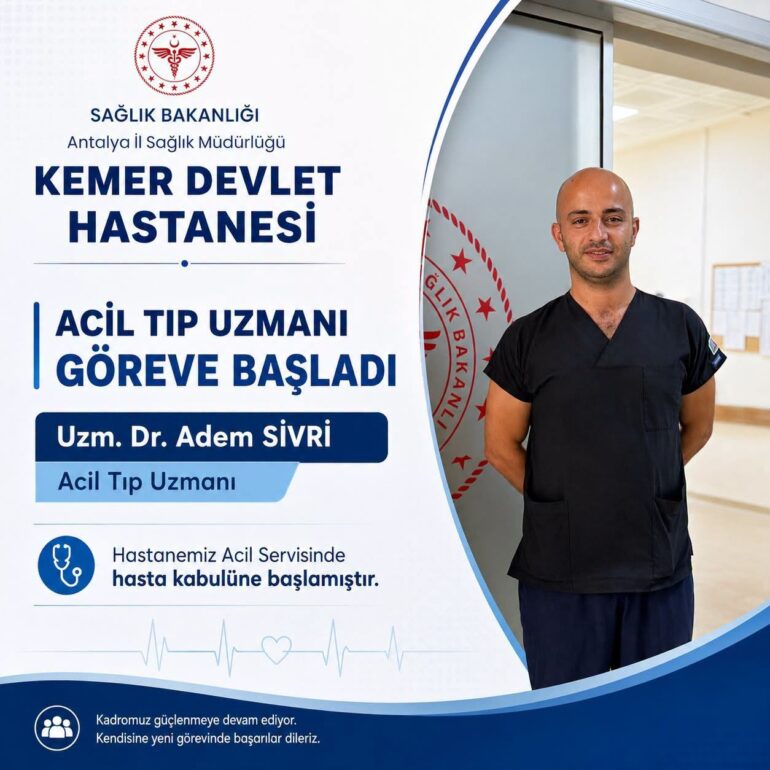 Kemer Devlet Hastanesi Acil Servis Kadrosu Güçleniyor